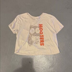 Hooters Beige and Orange Owl Tee